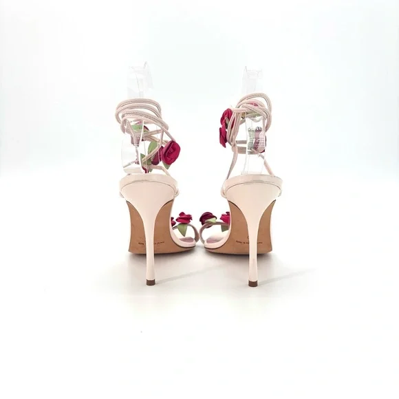 Manolo Blahnik Spring 2016 Xafiore Rose Ankle Strap Sandals 37 - Picture 8 of 14